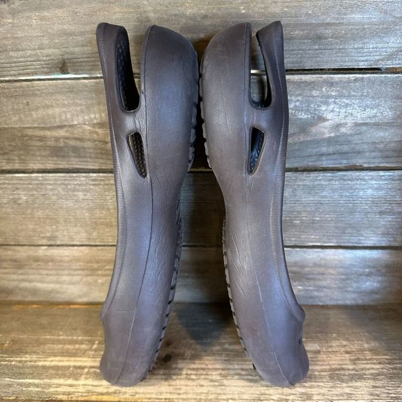 Womens Crocs Kadee‎ Brown Comfort Casual Cutout Ballet Flats Shoes Size 8 M GUC - Picture 4 of 6